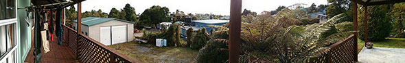 Panorama taken from the veranda of our Neils Beach field station